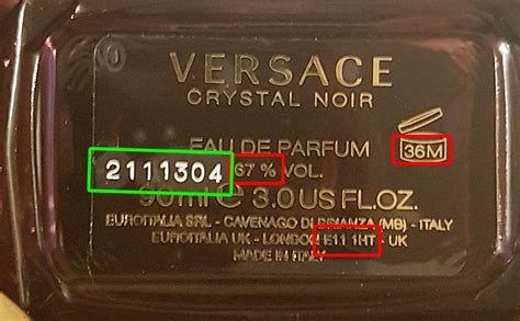 clg code versace seit wann|check versace perfume authenticity.